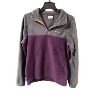 Columbia Black & Teal Fleece Pullover